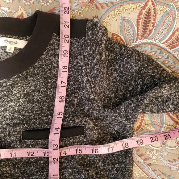 Madewell Contrast Wool Blend Sweater Sz. Medium - Picture 5 of 7